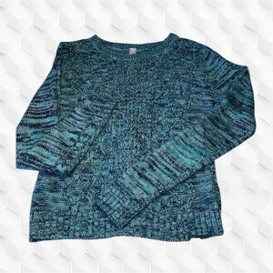 PS Brand Girls Size 14 Dark Teal Long Sleeve Sweater with add on scarf